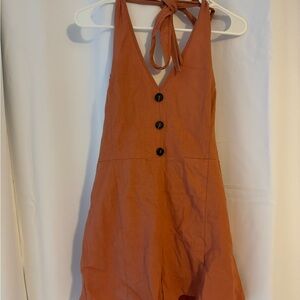 Halter low back romper